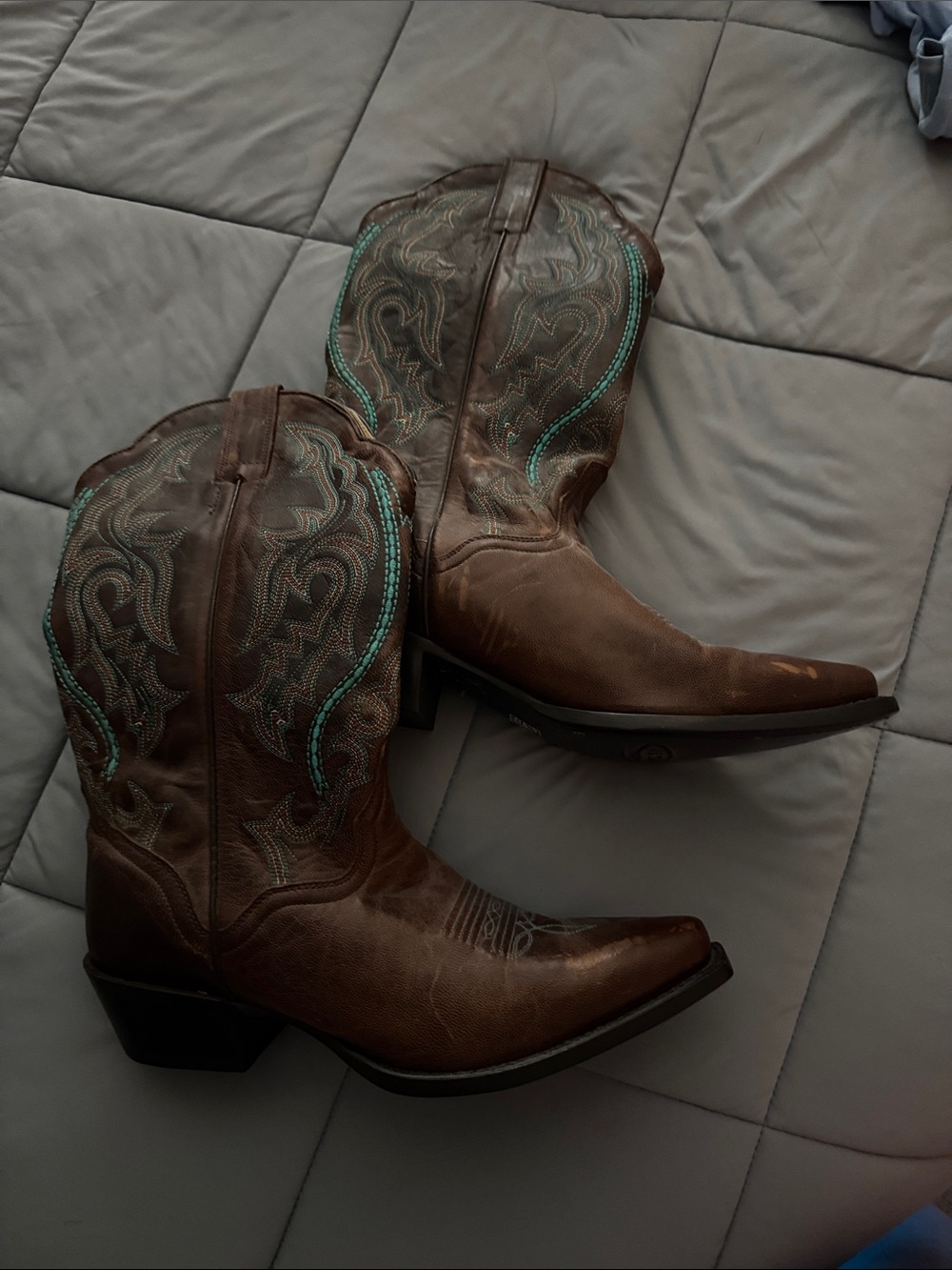 J.B. Dillon Tan Leather Western Boots